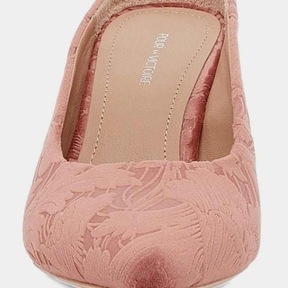 POUR LA VICTOIRE Daria Kitten Heel Slides in Rose - Picture 4 of 6